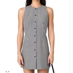 NEW FRENCH CONNECTION GINGHAM cotton cottage core mini dress